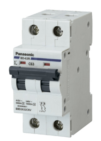 Cầu dao MCB-2P-63A Panasonic model : BDD1631CNV Cầu dao MCB-2P-63A Panasonic